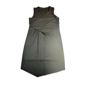 ELIE TAHARI Women’s Black Sleeveless Asymetric Mid Calf Dress Stretch Medium